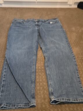 Men's L.L. Bean Beanflex Slim Straight 42 X 30 Blue Jeans